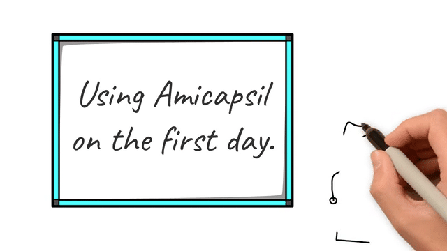 How to use Amicapsil wound treatment on the first day